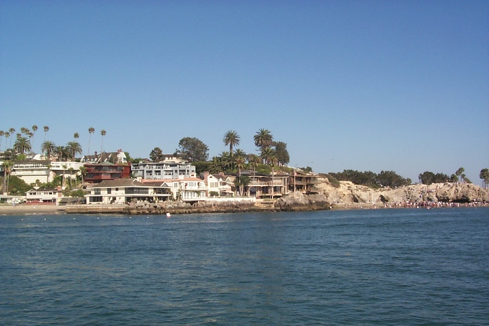 View of homes from water