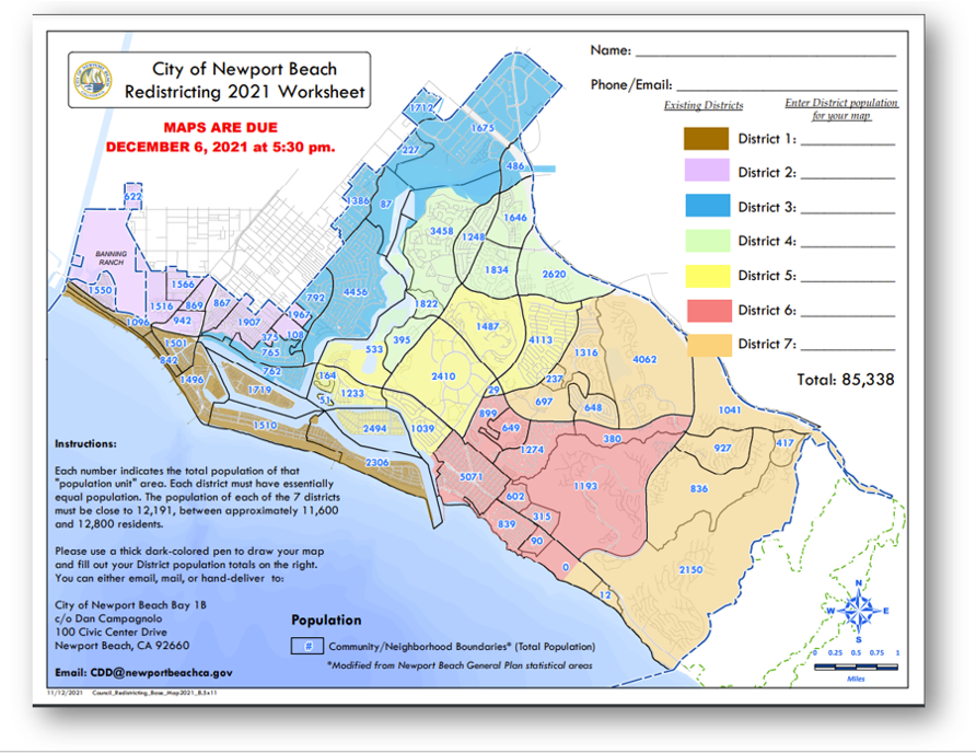 Map of Newport Beach, CA