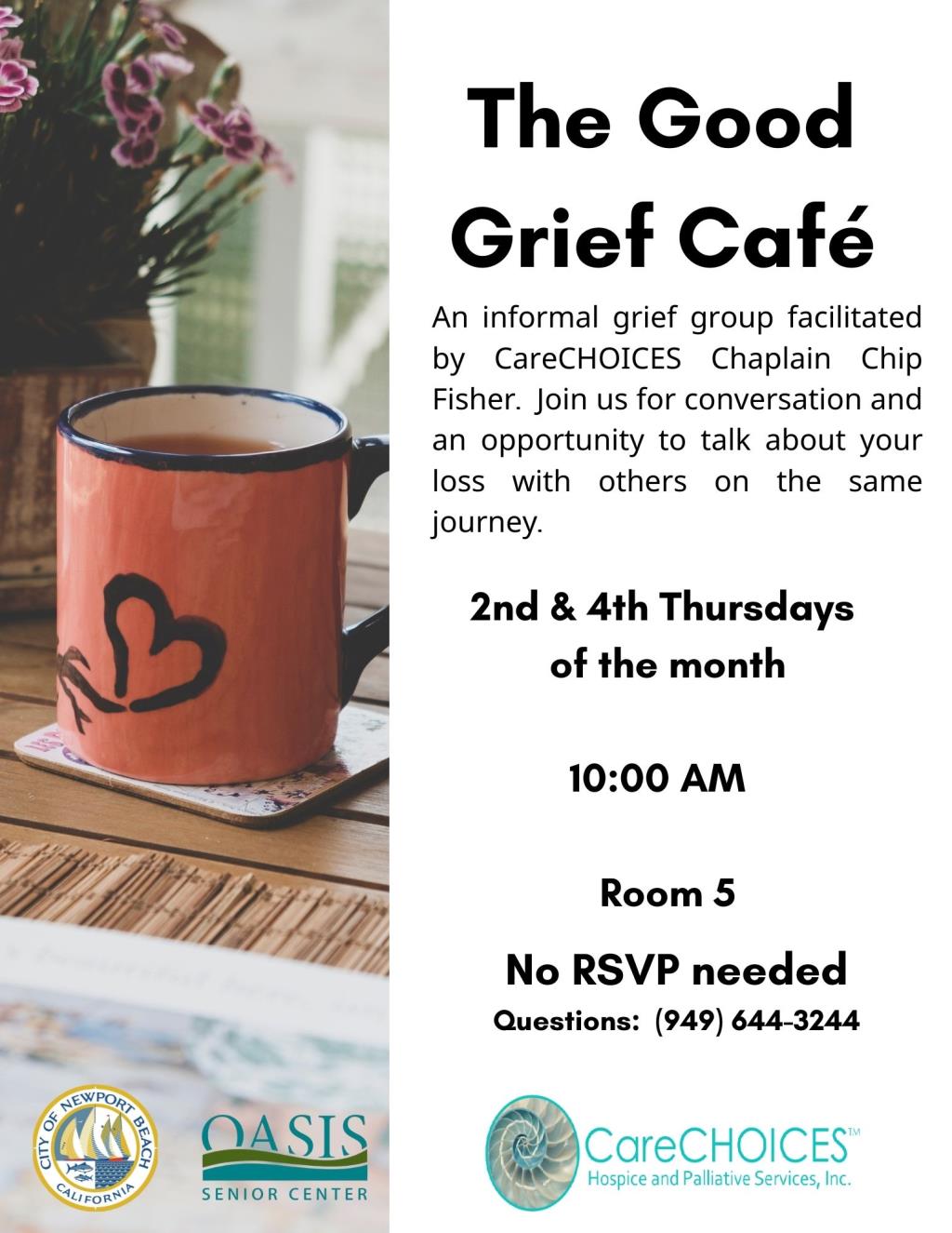 Grief flyer - room update