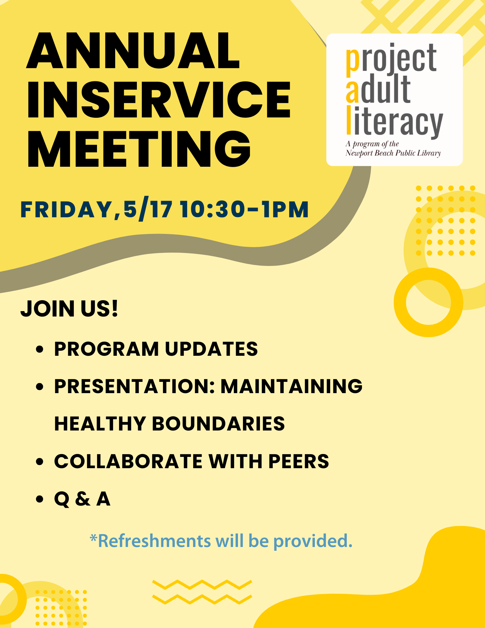 Inservice Meeting Flyer